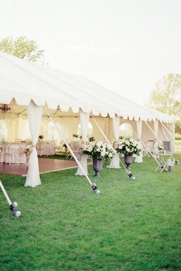 elegant tented garden wedding ideas