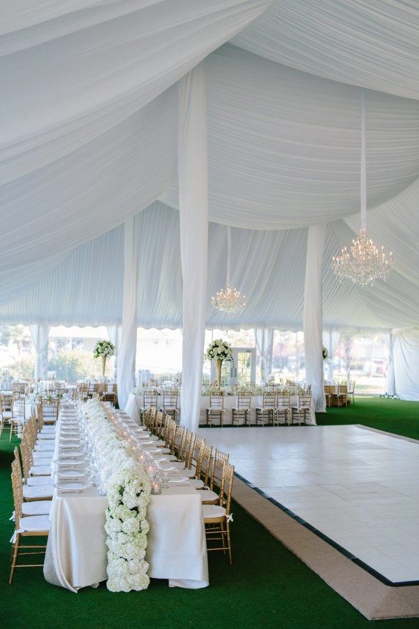 romantic all white tented wedding reception ideas for 2017 trends