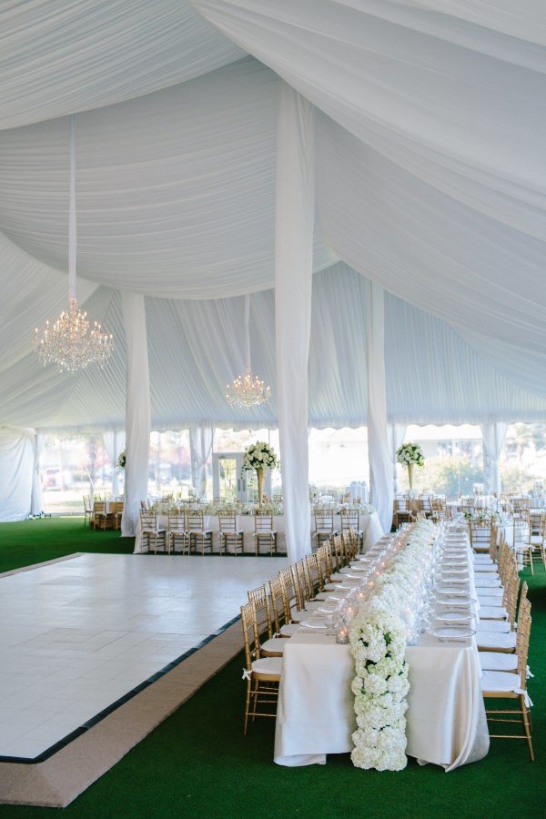 romantic all white tented wedding reception ideas for 2017 trends
