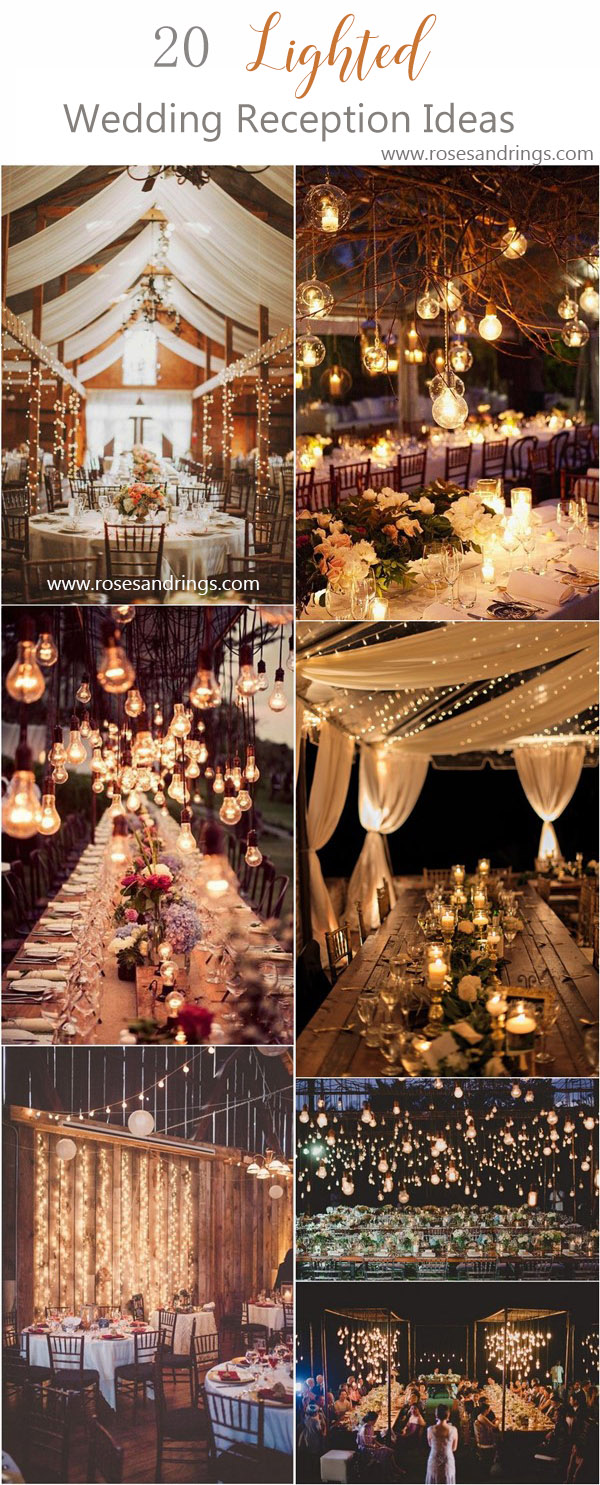 rustic country wedding reception lighting ideas