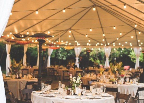 tented reception ideas for backyard weddings