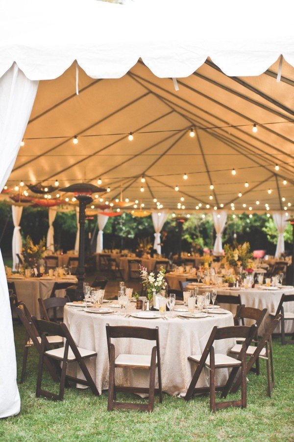 tented reception ideas for backyard weddings