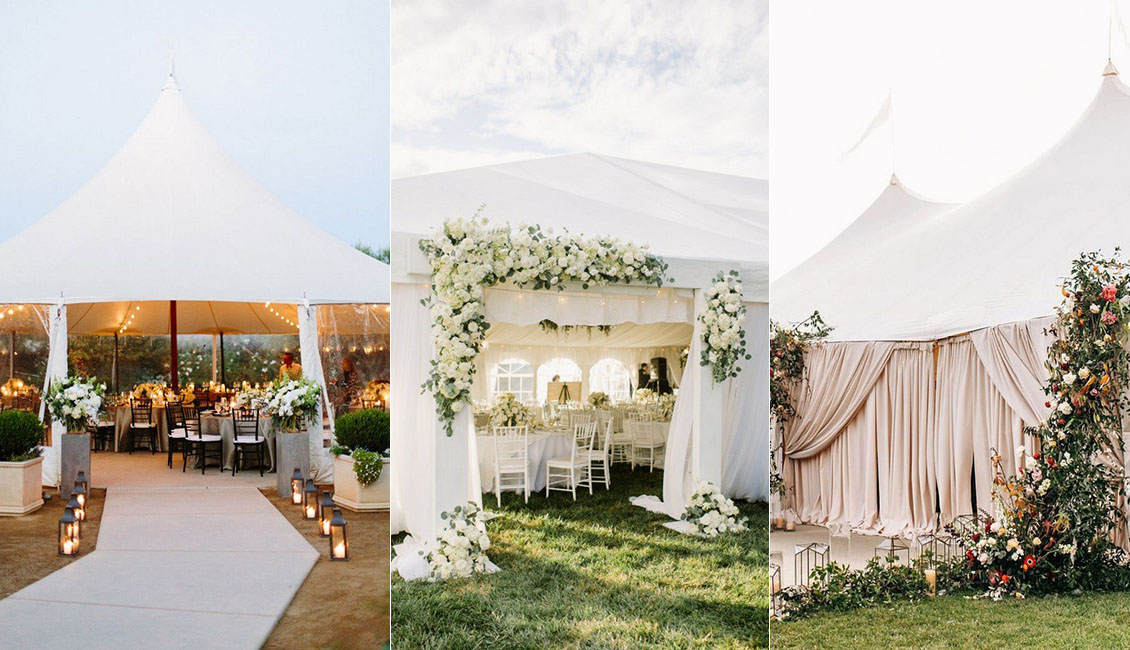 trending tented wedding reception ideas