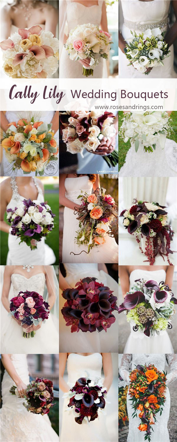 wedding flower ideas- calla lily wedding bouquets