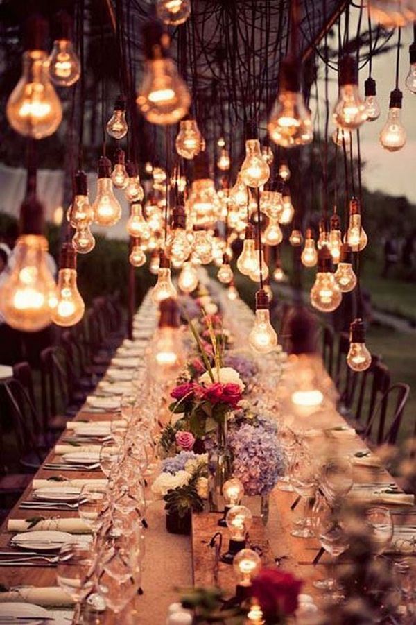 wedding reception decoration ideas with lights