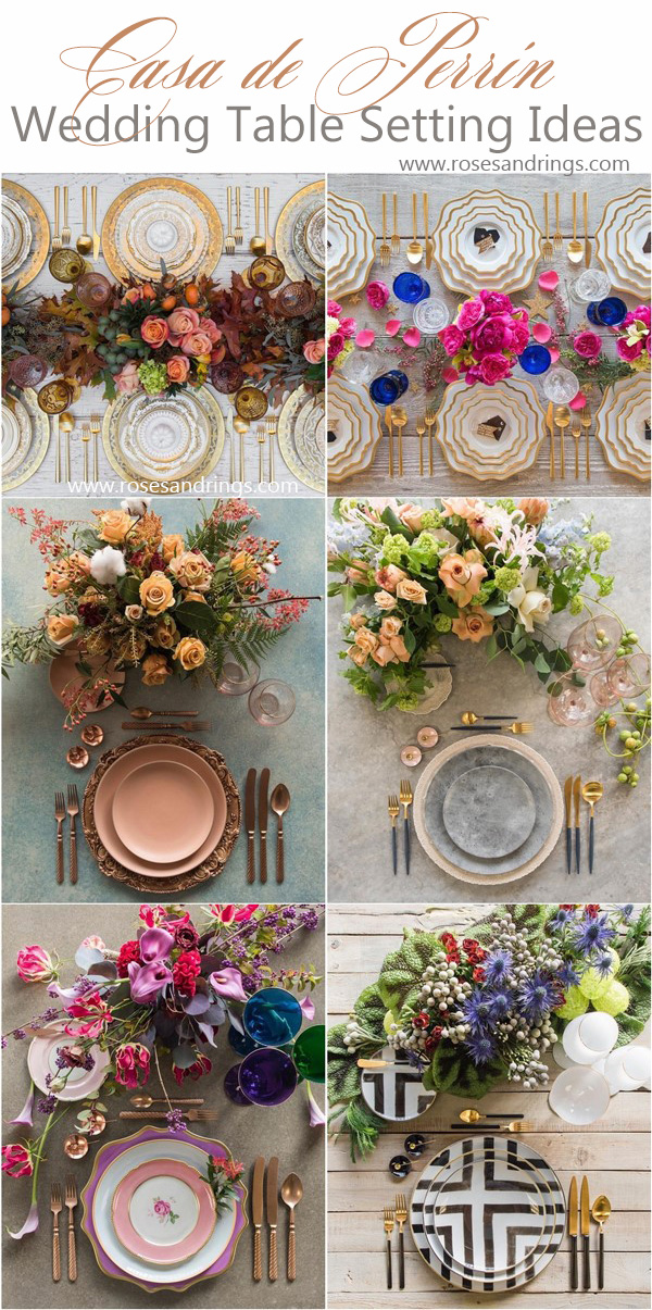 Wedding Reception Table Setting Decoration Ideas from Casadeperrin 