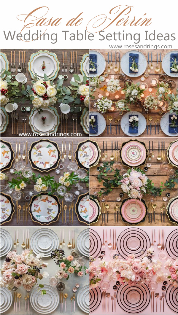 Wedding Reception Table Setting Decoration Ideas from Casadeperrin 