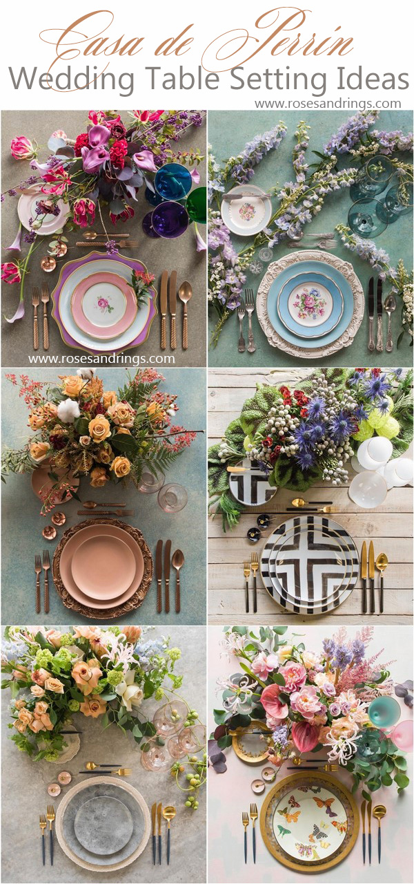 Wedding Reception Table Setting Decoration Ideas from Casadeperrin 