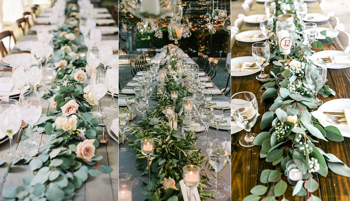 garland wedding table decoration ideas