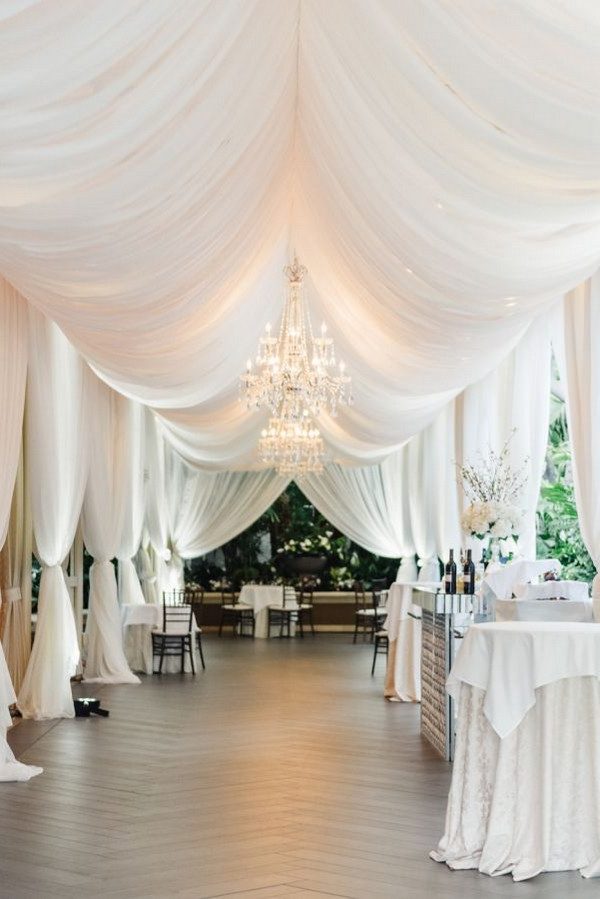elegant ivory wedding tent decor