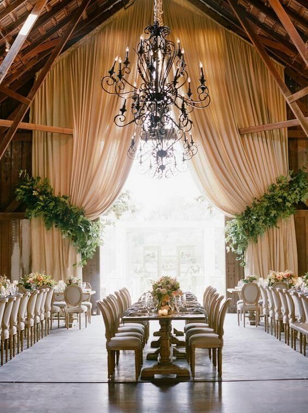 vintage barn wedding reception ideas
