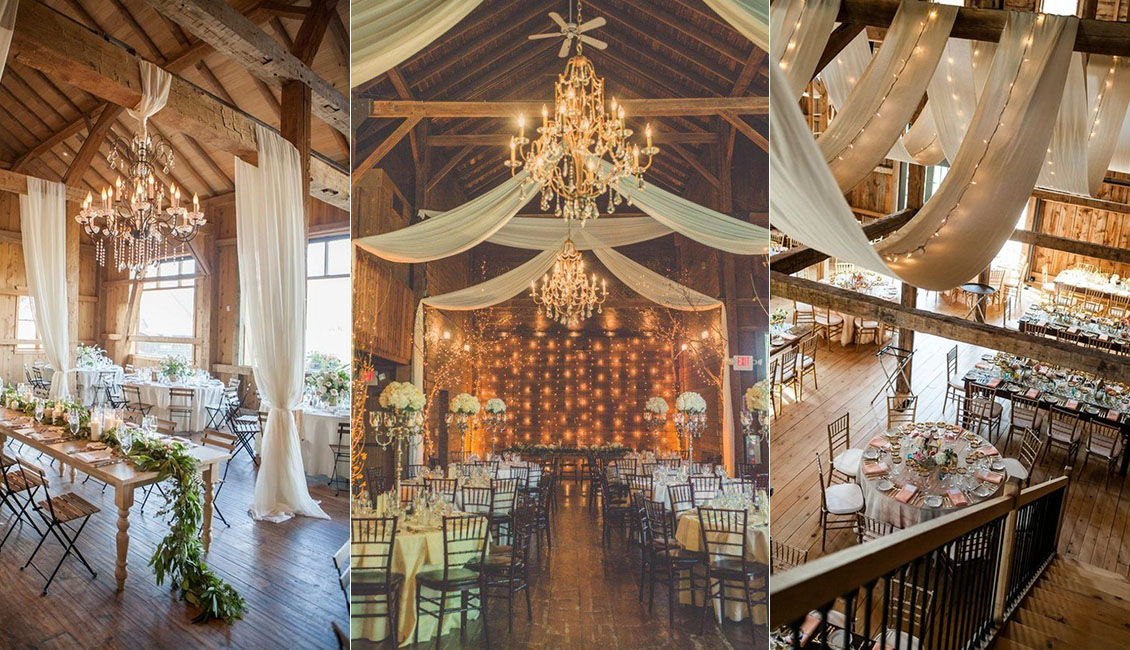 wedding barn reception decor