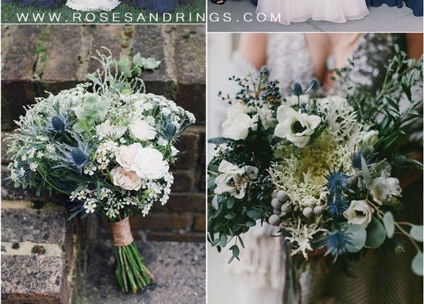 Navy blue and greenery wedding color ideas