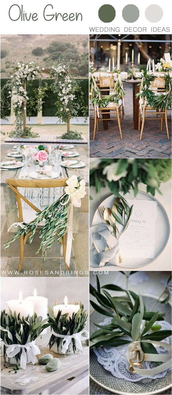 Olive Branch Wedding Decor Idea