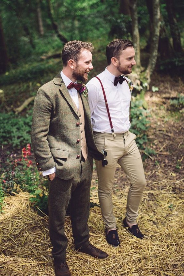 Olive green groom style wedding ideas 2