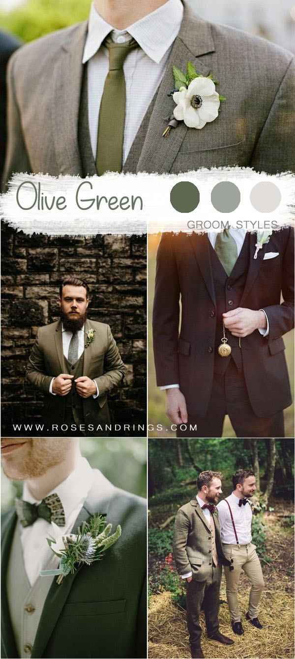 Olive green groom wedding ideas