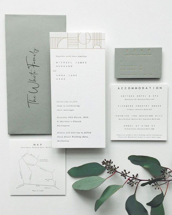 Rustic and green wedding invites