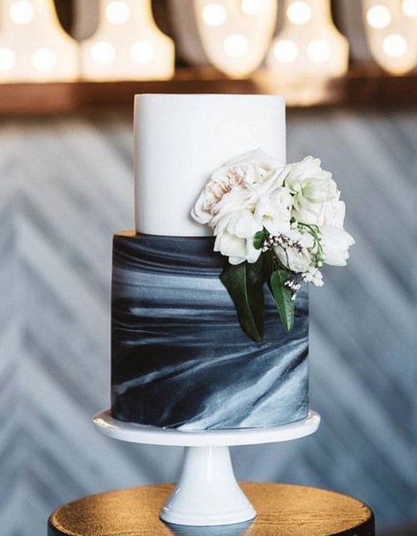 navy blue wedding cake ideas