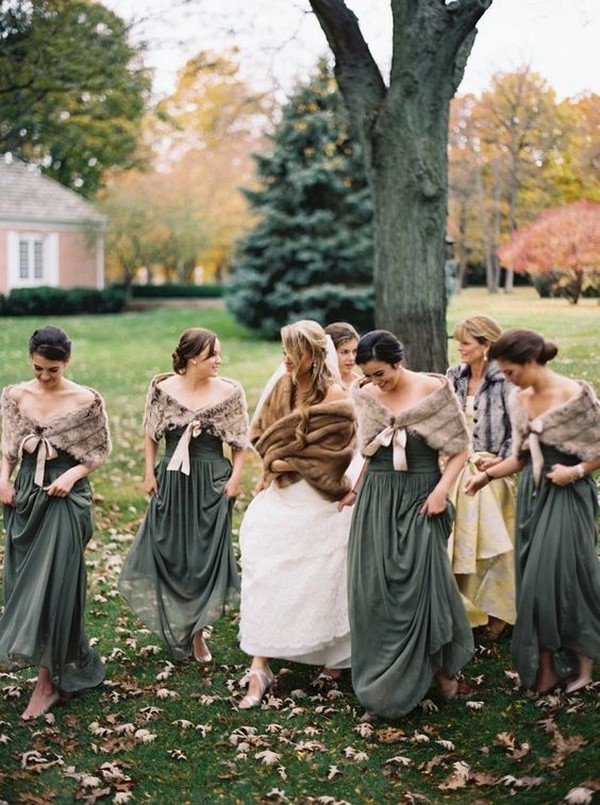 olive green bridesmaid dresses