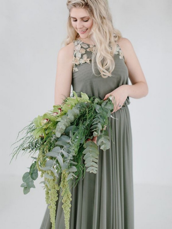 olive green bridesmaid dresses