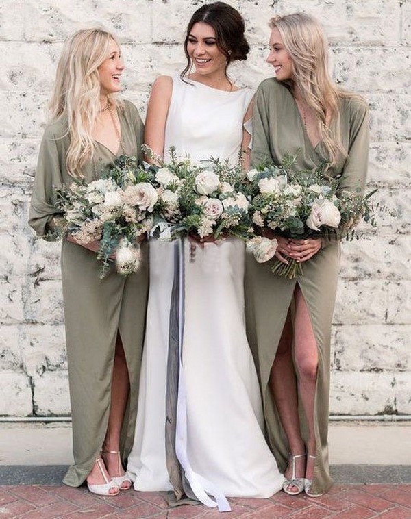 olive green bridesmaid dresses