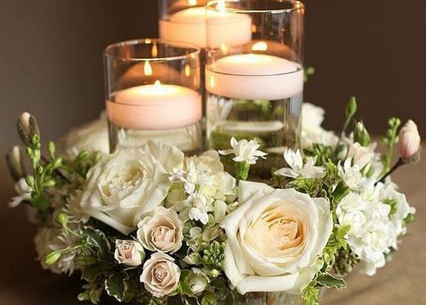 romantic floating candle centerpieces