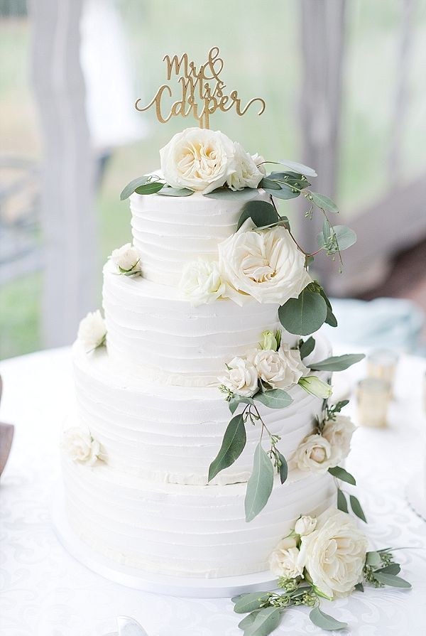 sage eucalyptus wedding cake