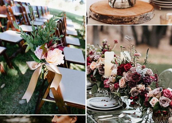 Burgundy and Greenery Wedding Color Ideas