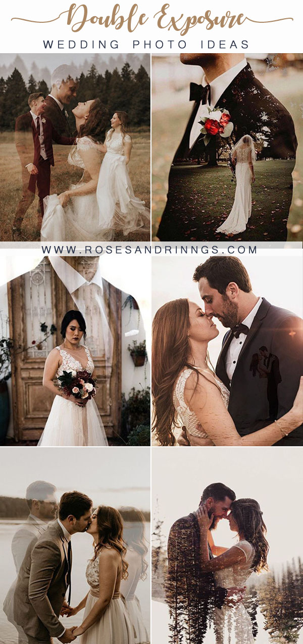 Cool, Creative and Illusory Double Exposure Wedding Photos Ideas