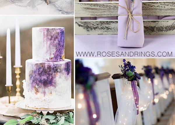 Purple, Brown and Greenery Wedding Color Ideas