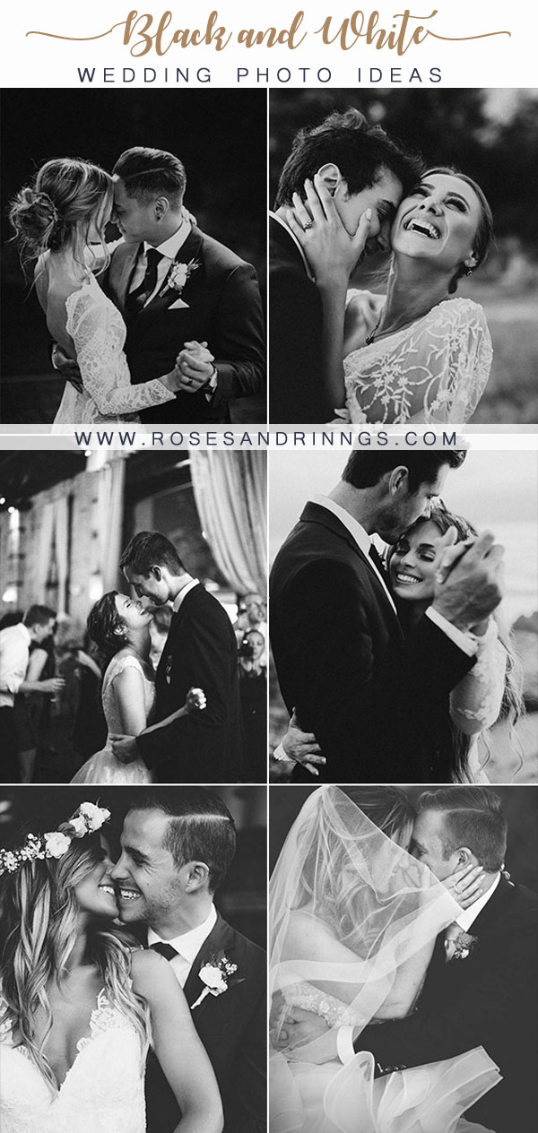 Retro Black and White Wedding Photo Ideas