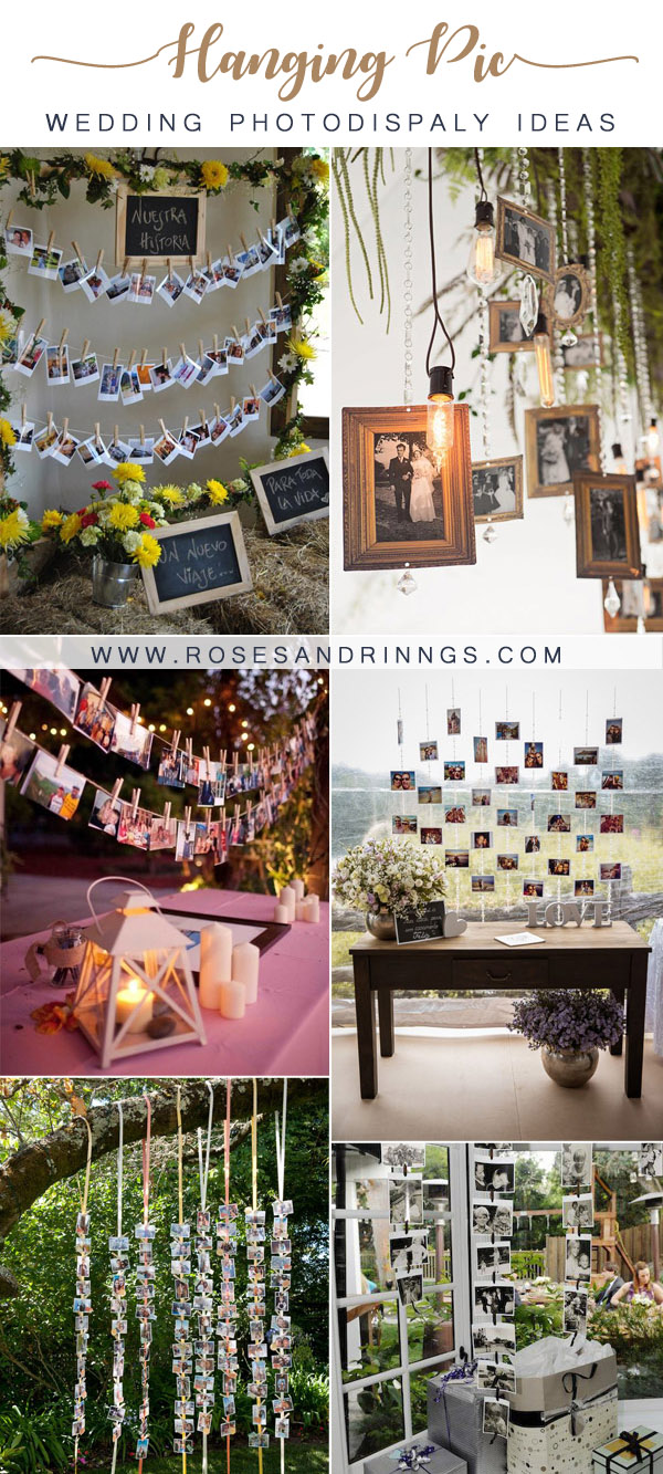 Wedding Decorations Ideas with Hanging Pics