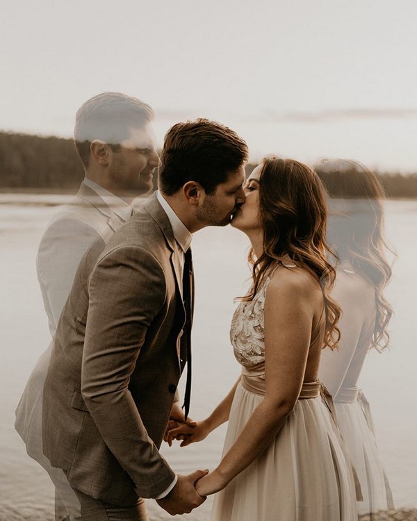 double exposure wedding photos