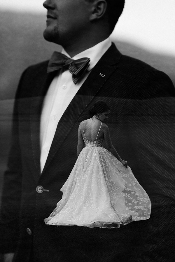 double exposure wedding photos