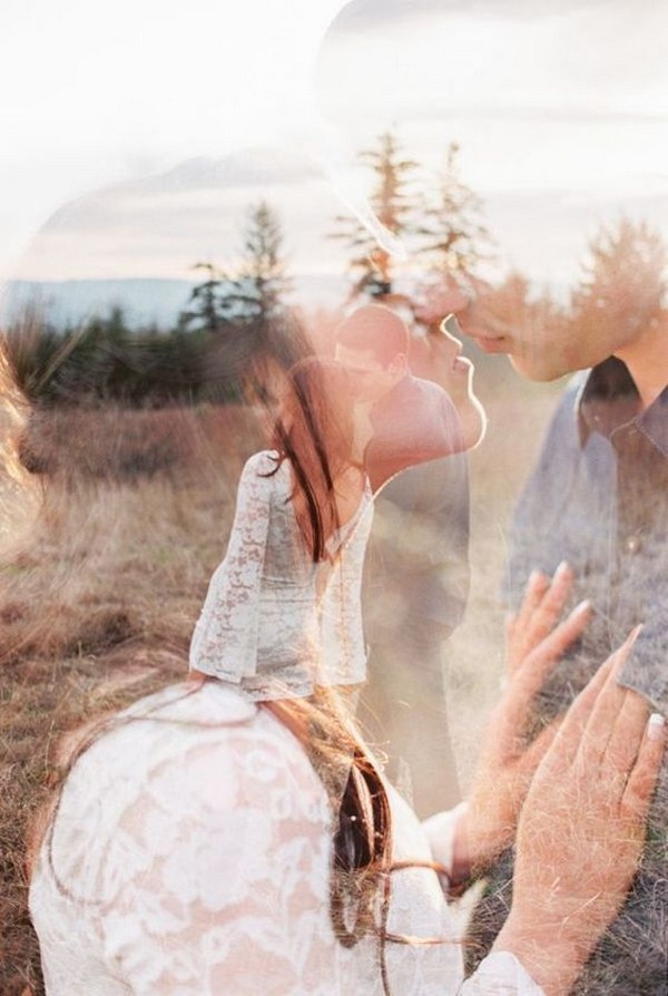 double exposure wedding photos