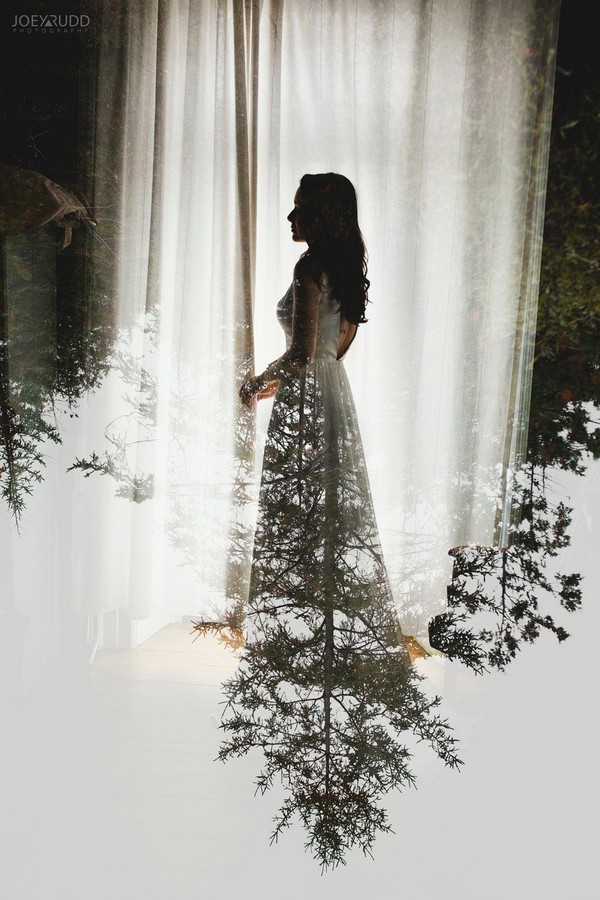 double exposure wedding photos