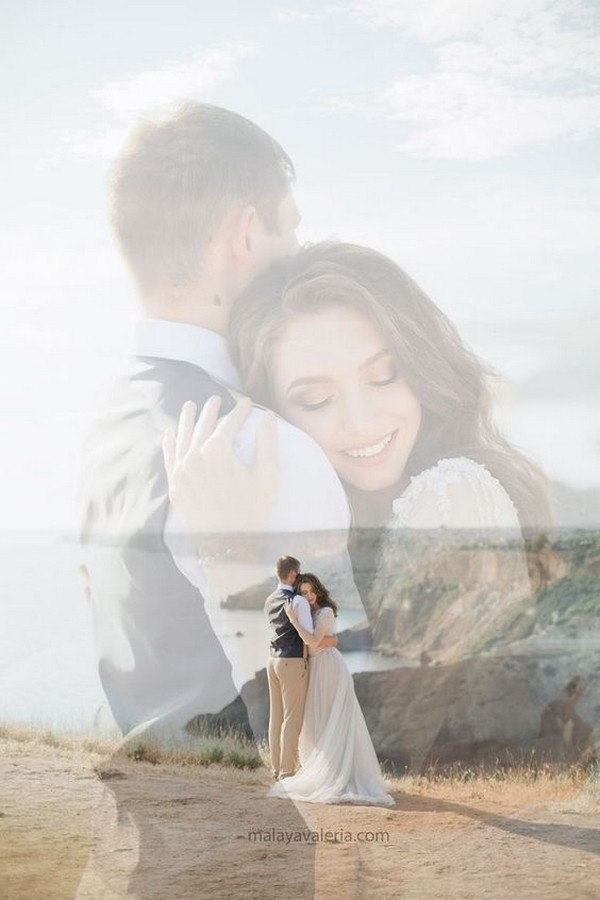 double exposure wedding photos