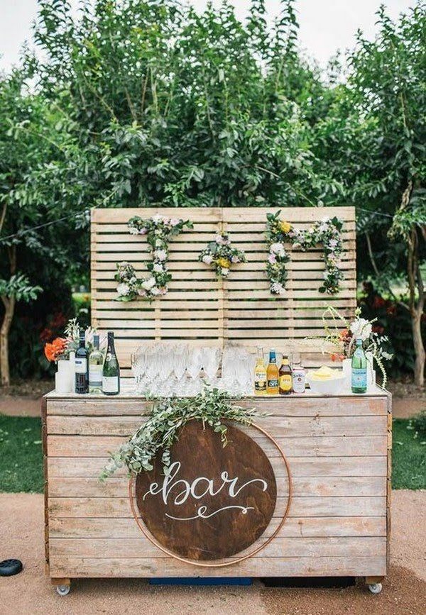 outdoor wedding drink bar for summer