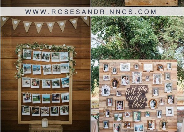 rustic wedding photo display ideas4