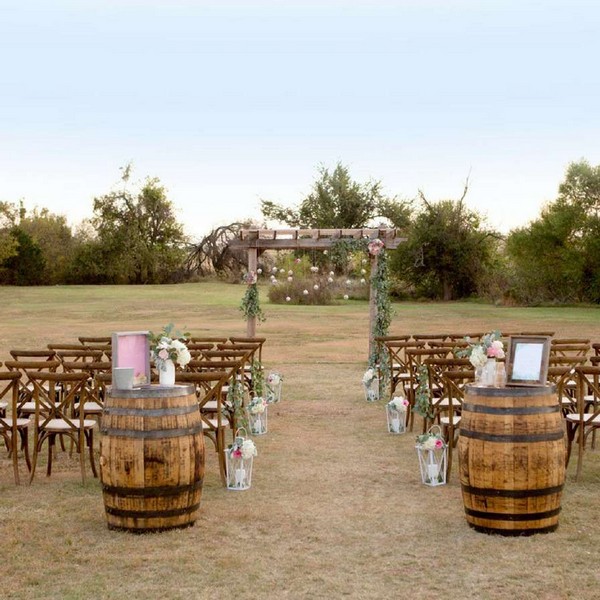 rustic wine barrel welcome decor ideas