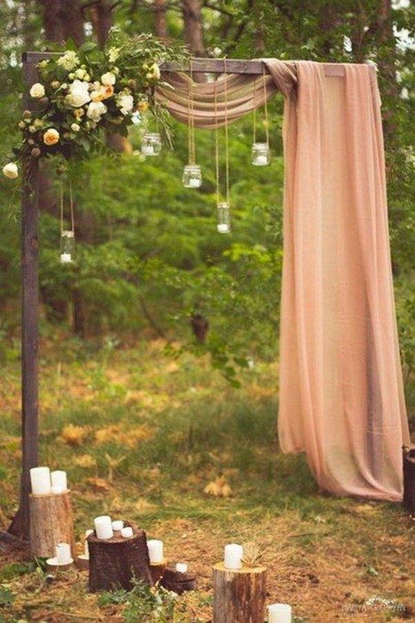 rustic wooden wedding arch