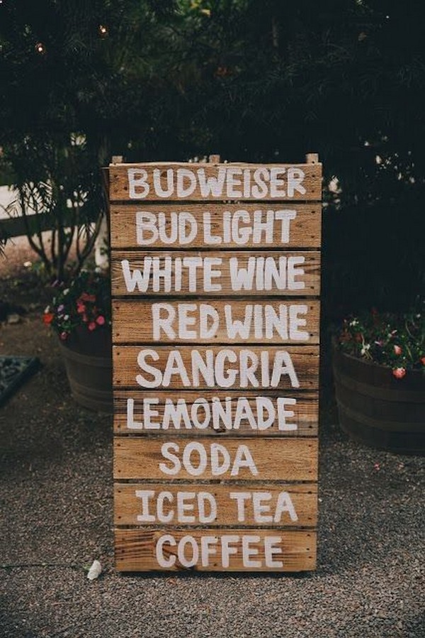 rustic wooden wedding sign