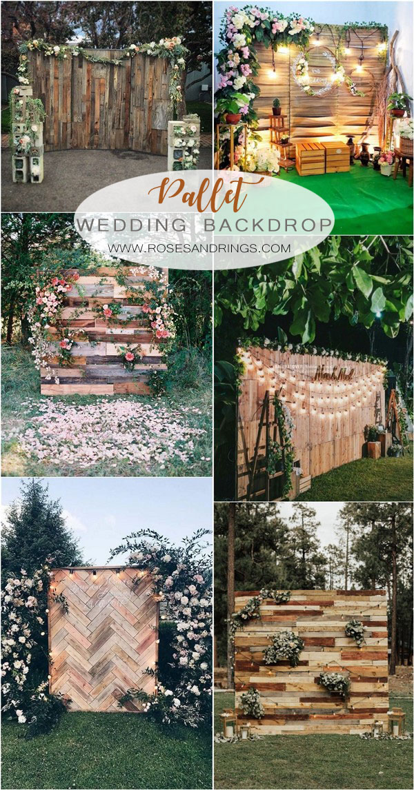 wooden pallet wedding backdrop decor ideas