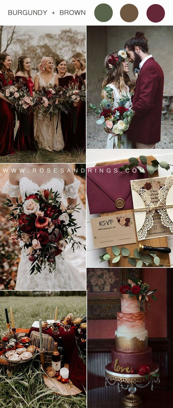 Burgundy wedding color inspiration