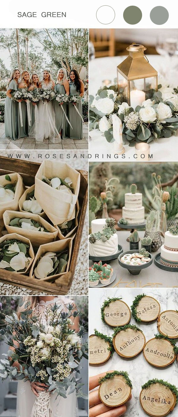 Sage green bridesmaid dress wedding cake wedding bouquet greenery wedding deocr ideas