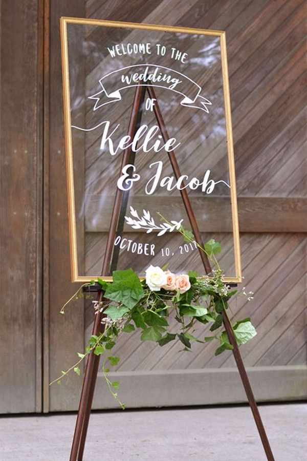 acrylic wedding welcome sign ideas