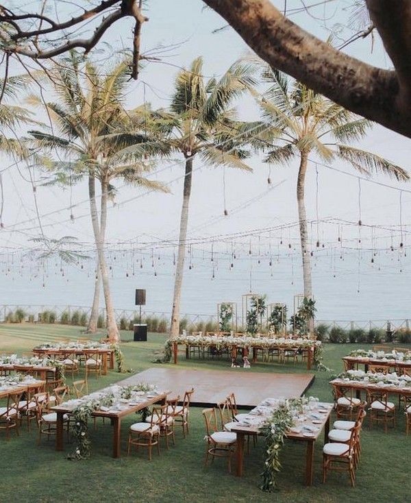 romantic beach wedding reception ideas