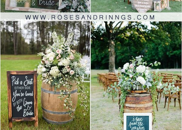 rustic country wine barrel wedding decor ideas3