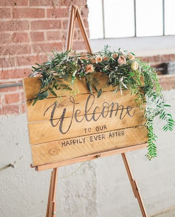 rustic wedding sign hot branded wood welcome to our happily ever after wedding signage