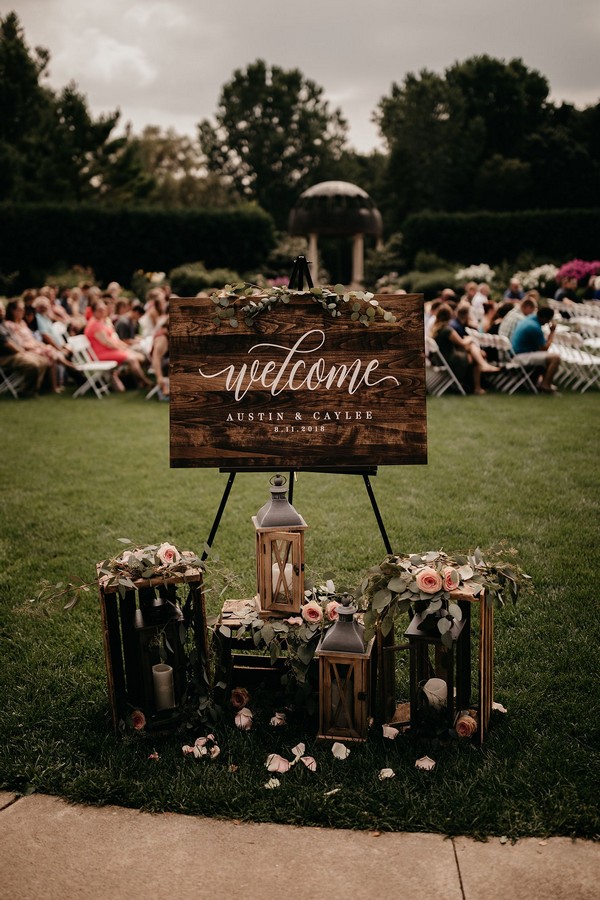 wood calligraphy welcome sign